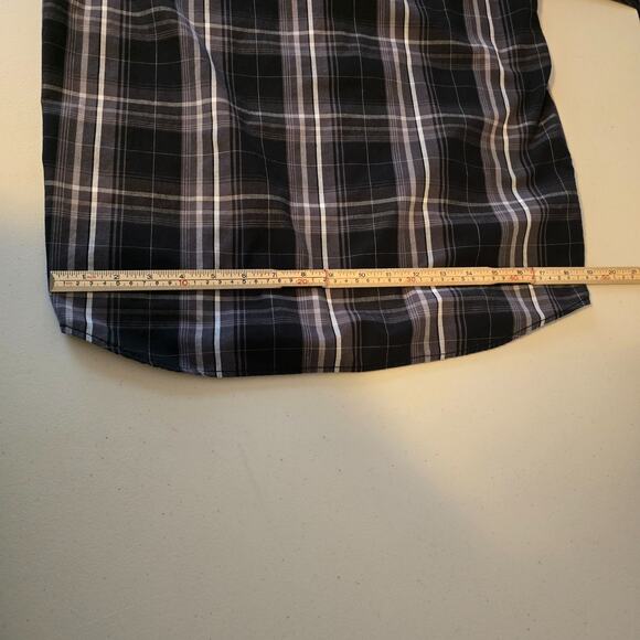 Urban Pipeline Button Down Flannel Shirt Men's M Black White Easy-Care Fabric - Picture 14 of 14